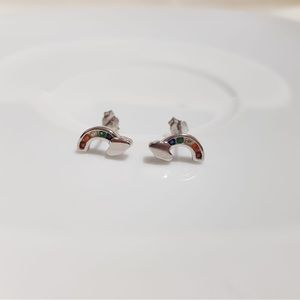 Rainbow Earrings Sterling Silver 925